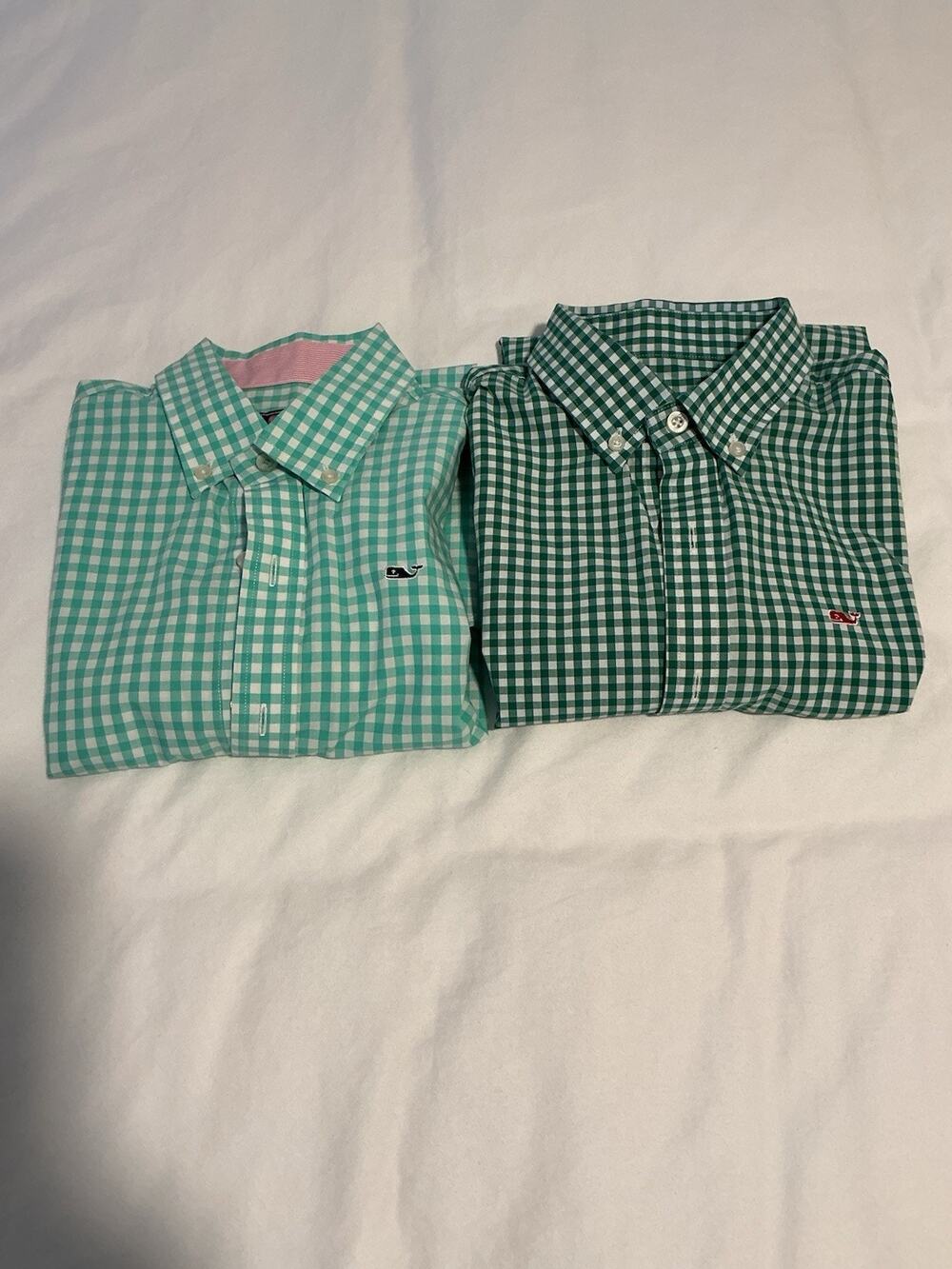 Vineyard Vines 2 for 1 Low Price Boys Green Whale Shirts Size Medium (12-14)